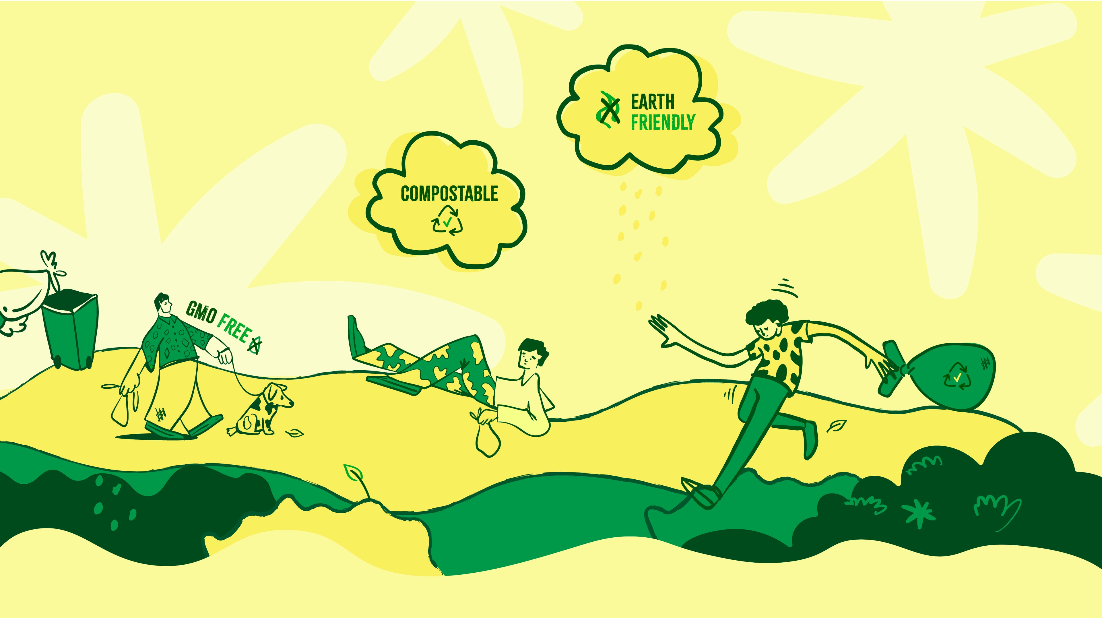 Bottom Hope Benefits Illustration Yellow