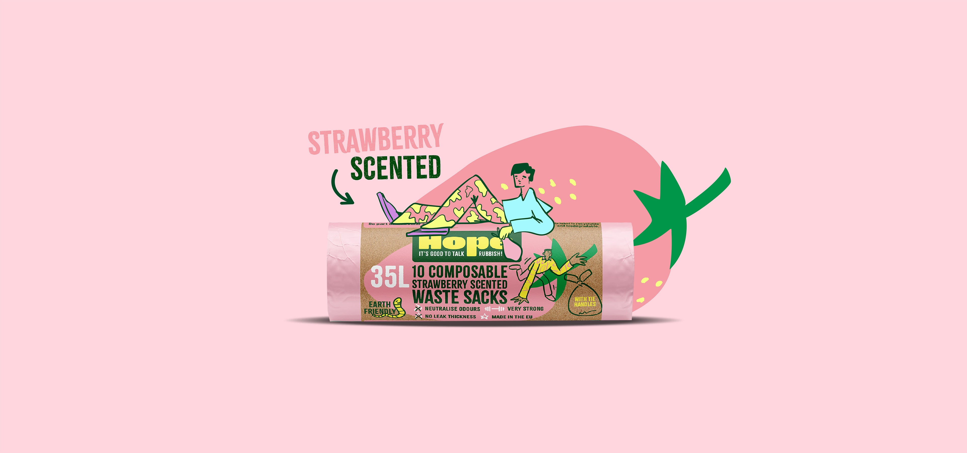 35l Strawberry Bags Illustration